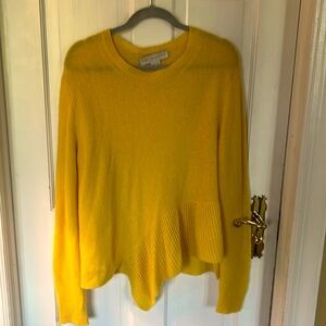 Stella McCartney yellow light cashmere bias cut sweather size 44